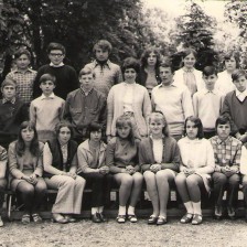 ZDŠ, 9. třída, 1972-1973, třídní učitelka: Milena Slouková