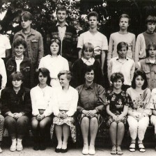 Základní škola, 8.ročník, 1989-1990, třídní učitelka: Margit Pospíšilová